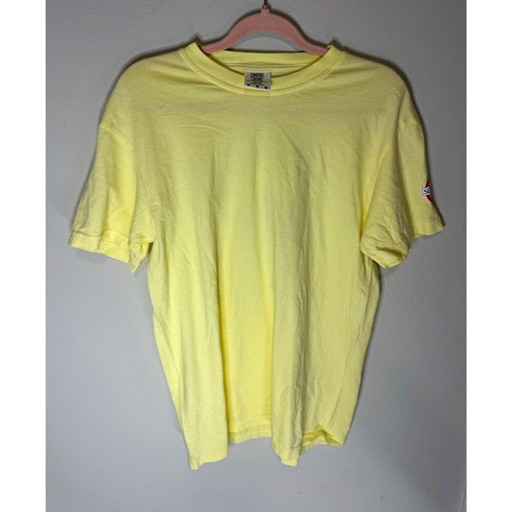Comfort Colors Heavyweight Garment Dyed Yellow Scooter’s Coffee Graphic Tee M